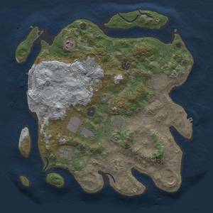 Thumbnail Rust Map: Procedural Map, Size: 3600, Seed: 2, 16 Monuments