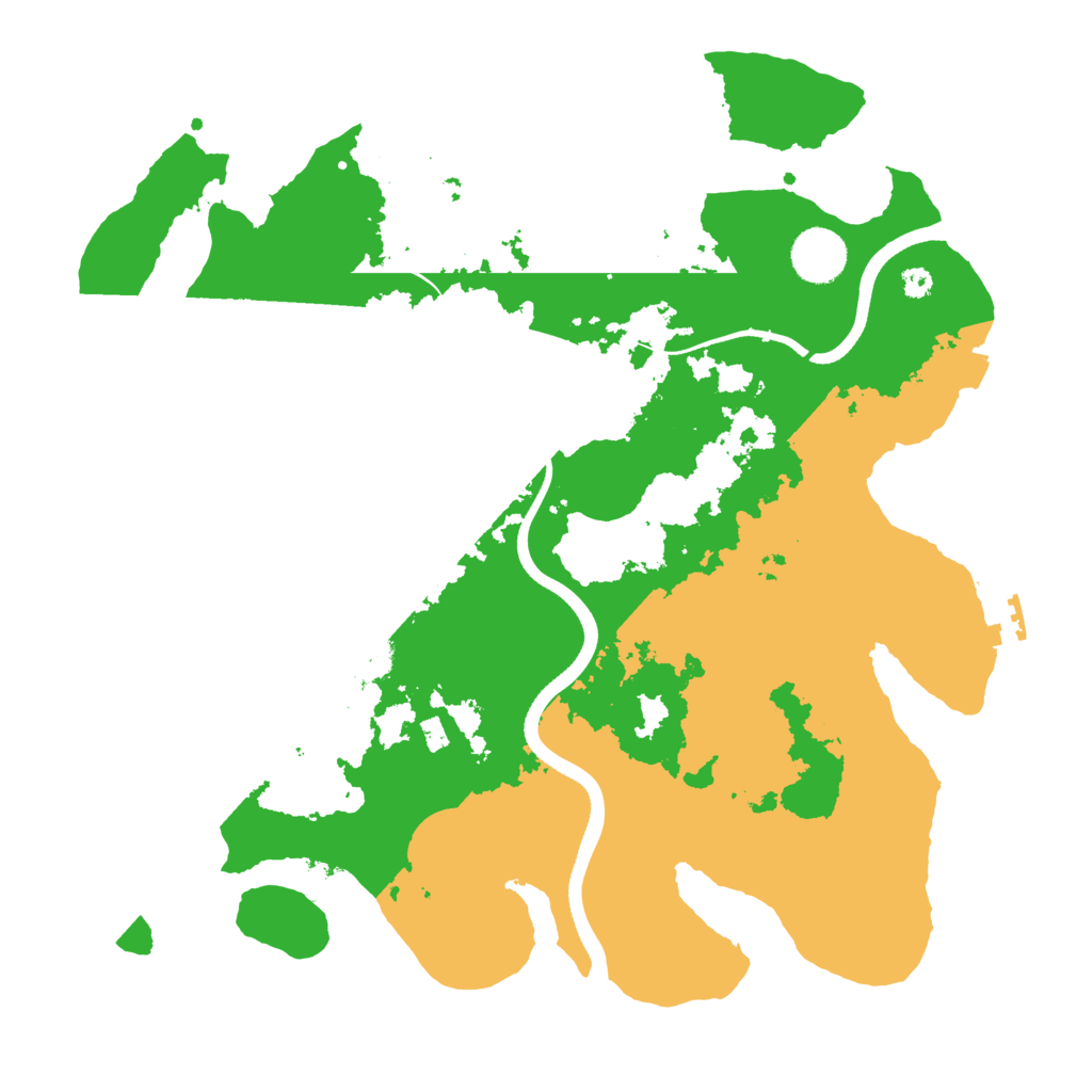 Biome Rust Map: Procedural Map, Size: 3600, Seed: 2