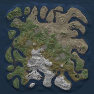 Thumbnail Rust Map: Procedural Map, Size: 4300, Seed: 8675309, 17 Monuments