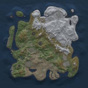 Thumbnail Rust Map: Procedural Map, Size: 3500, Seed: 333, 16 Monuments