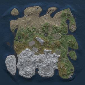 Thumbnail Rust Map: Procedural Map, Size: 3500, Seed: 37, 17 Monuments