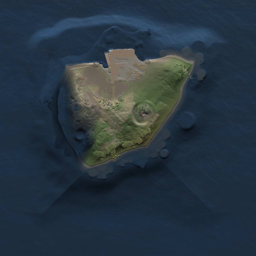 Rust Map: Procedural Map, Size: 1000, Seed: 2900, 1 Monuments