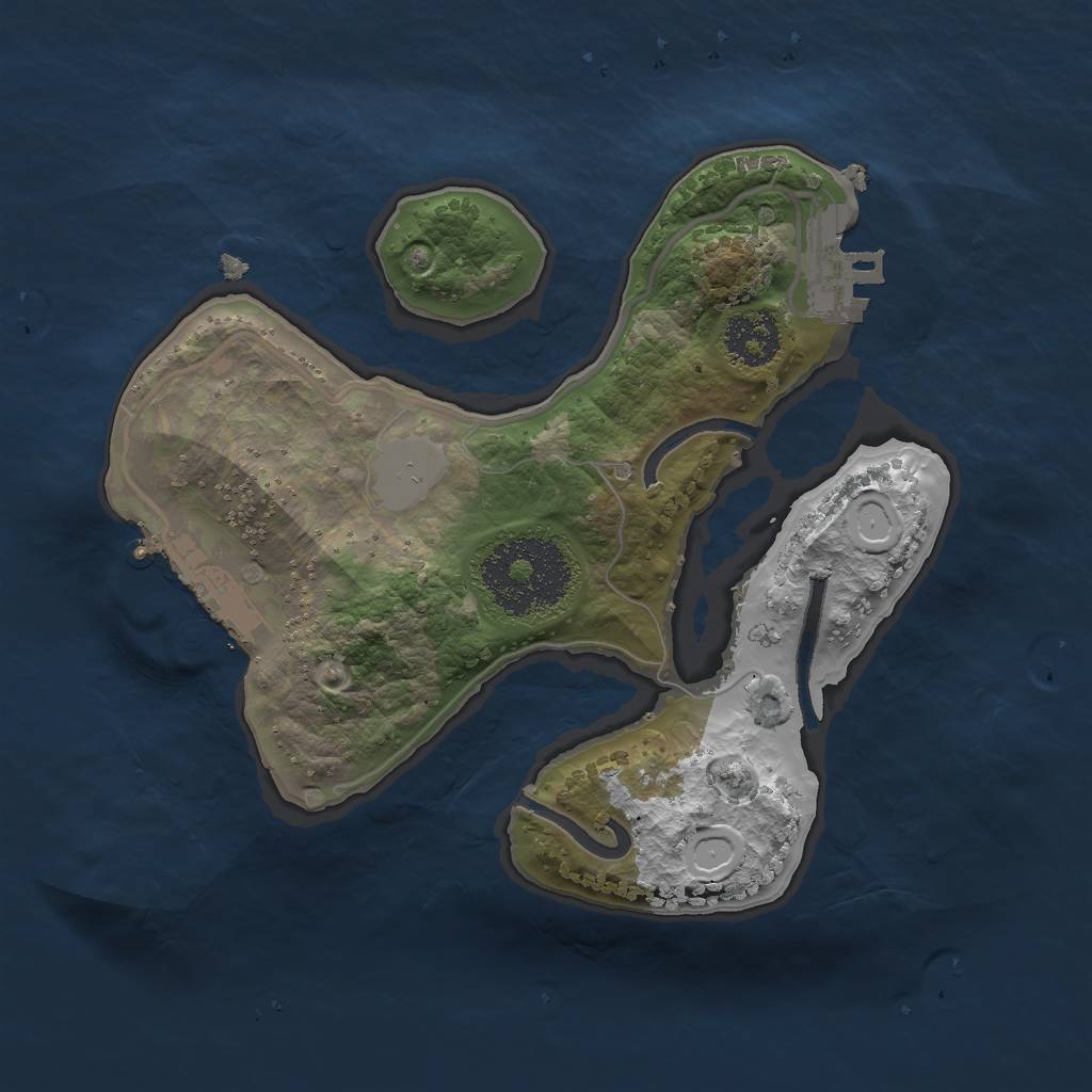 Rust Map: Procedural Map, Size: 2000, Seed: 709877844, 7 Monuments