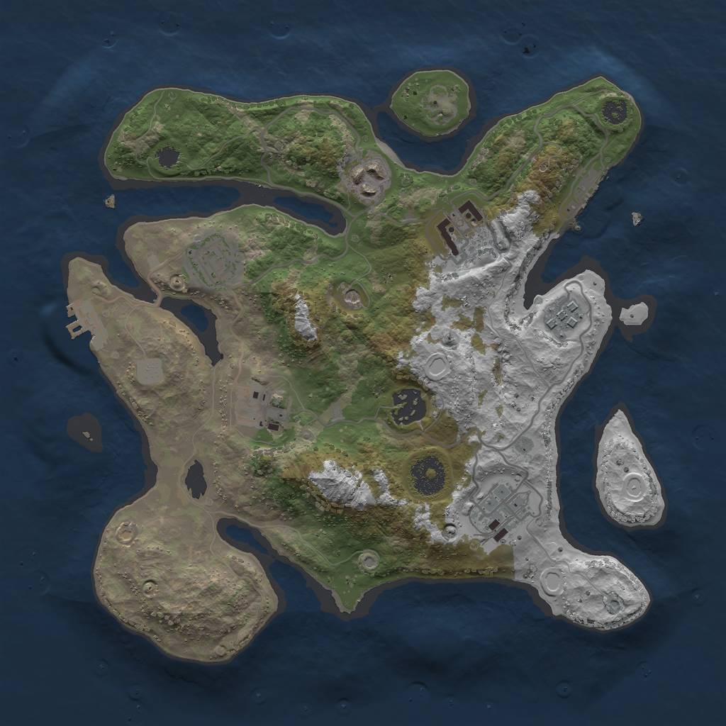Rust Map: Procedural Map, Size: 3000, Seed: 981244548, 15 Monuments