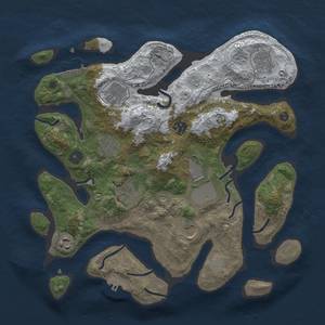 Thumbnail Rust Map: Procedural Map, Size: 3500, Seed: 647989156, 17 Monuments