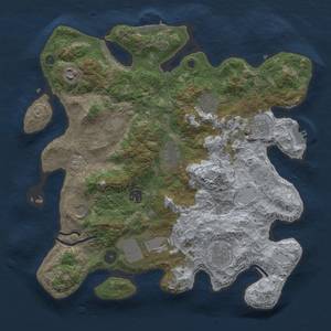 Thumbnail Rust Map: Procedural Map, Size: 3700, Seed: 23, 16 Monuments