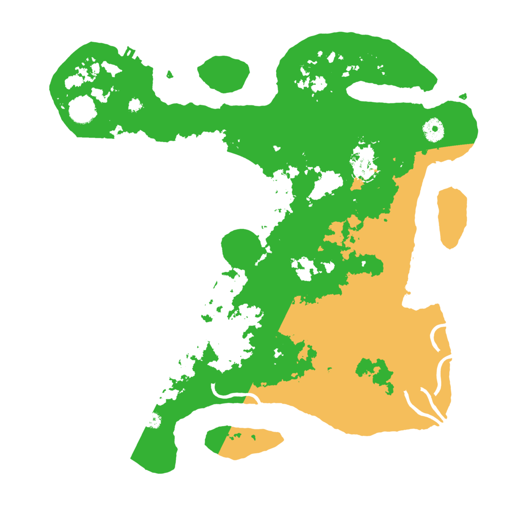 Biome Rust Map: Procedural Map, Size: 3500, Seed: 25000