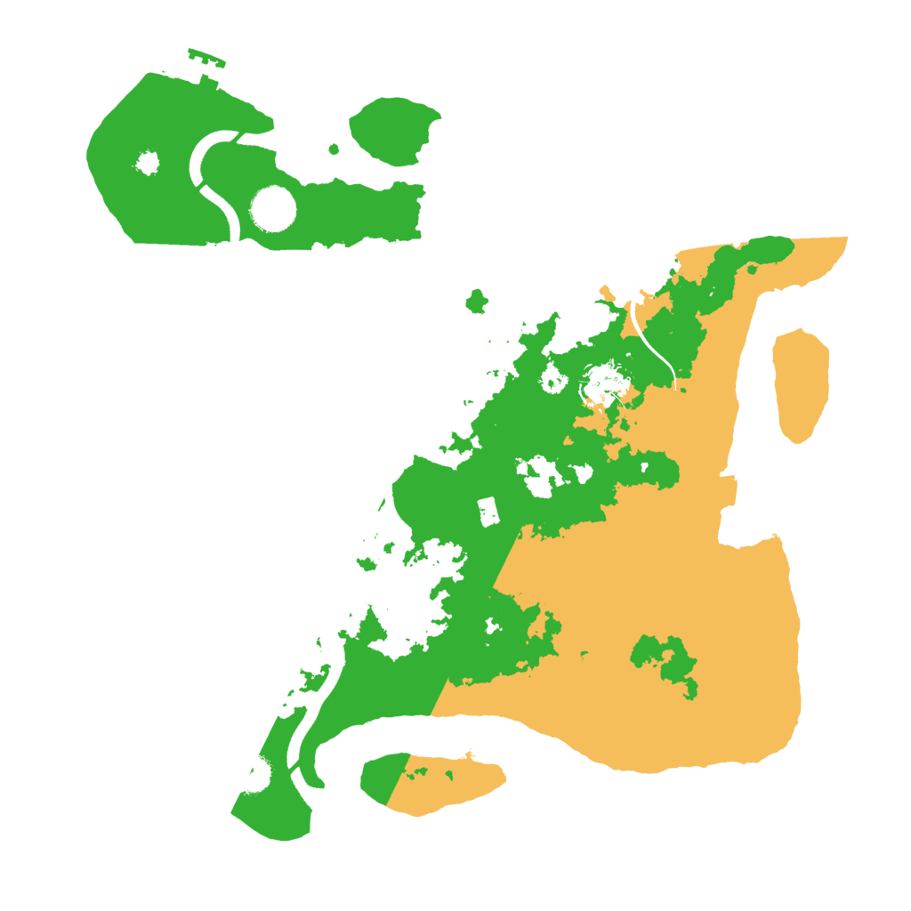 Biome Rust Map: Procedural Map, Size: 3500, Seed: 25000