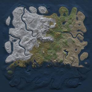 Thumbnail Rust Map: Procedural Map, Size: 5000, Seed: 8, 15 Monuments