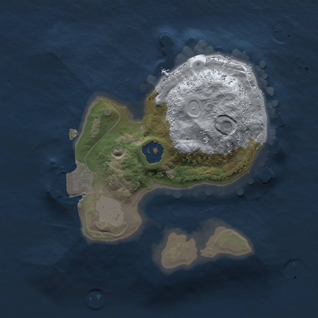 Rust Map: Procedural Map, Size: 1500, Seed: 438653, 1 Monuments