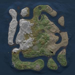 Thumbnail Rust Map: Procedural Map, Size: 3500, Seed: 115, 15 Monuments