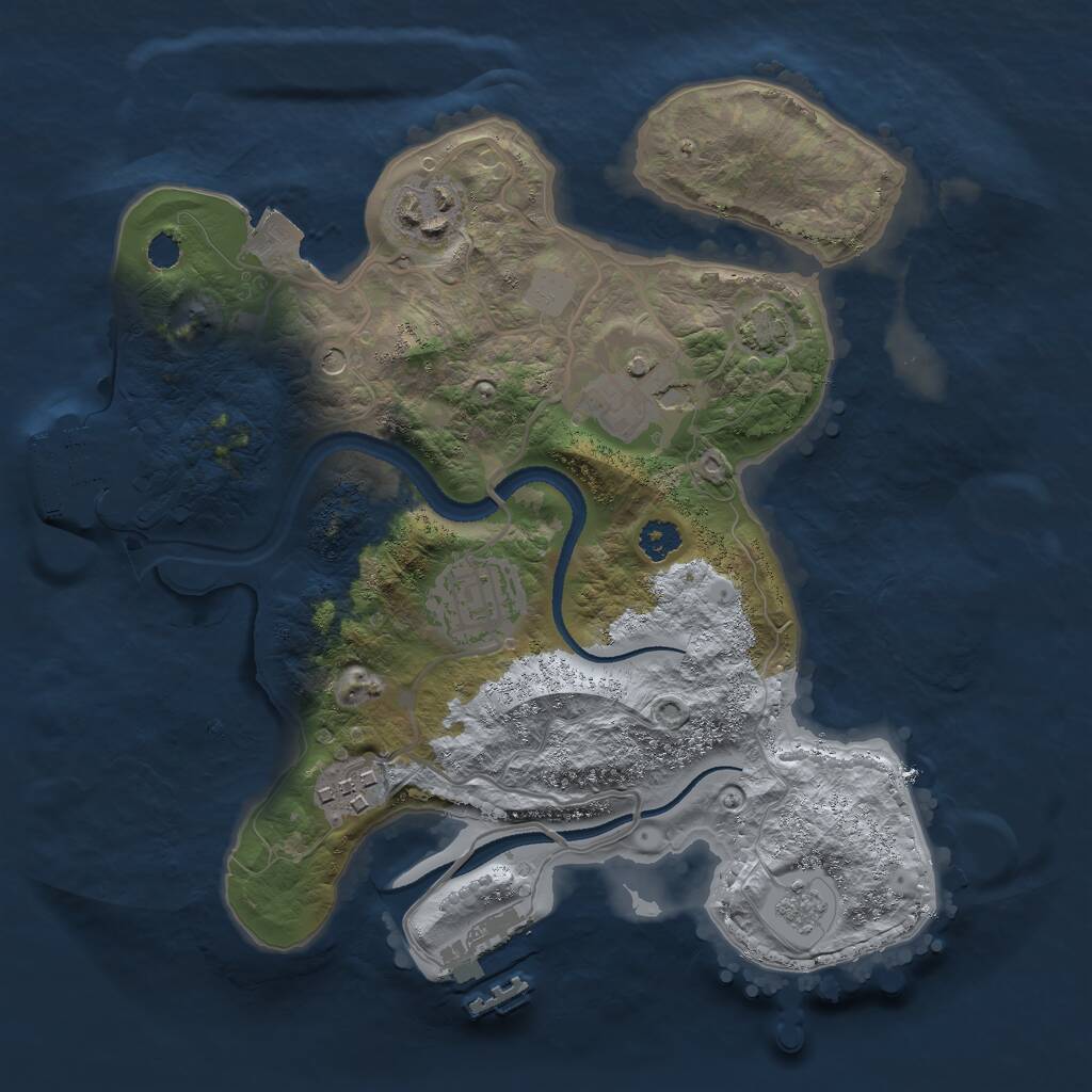 Rust Map: Procedural Map, Size: 2700, Seed: 1395577329, 10 Monuments