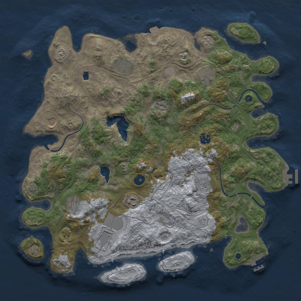 Rust Map: Procedural Map, Size: 4250, Seed: 260368675, 15 Monuments