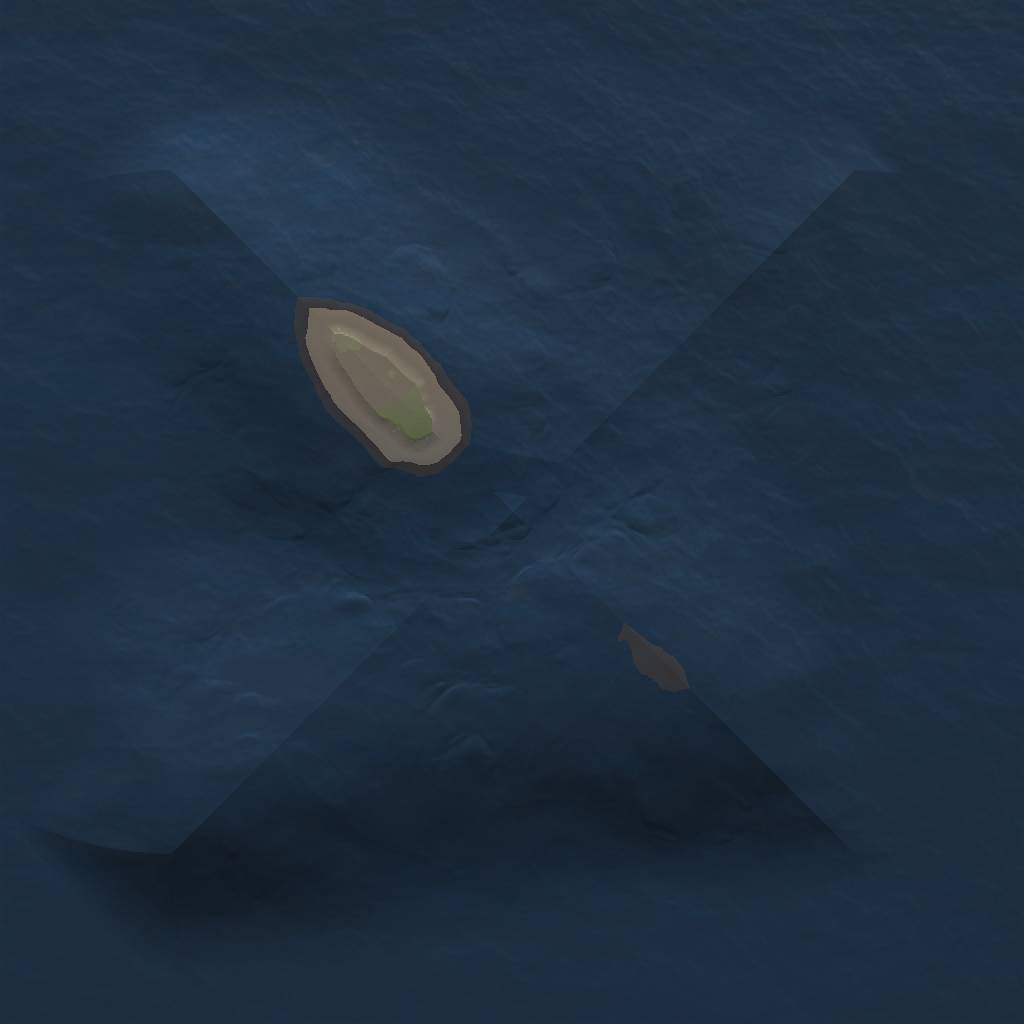 Rust Map: Barren, Size: 1000, Seed: 50000, 2 Monuments