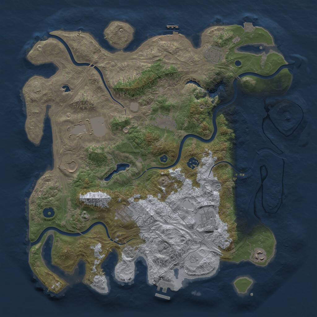 Rust Map: Procedural Map, Size: 4250, Seed: 13507, 15 Monuments