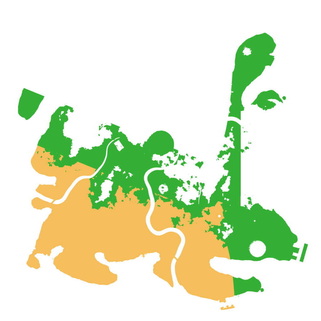Biome Rust Map: Procedural Map, Size: 3500, Seed: 71932