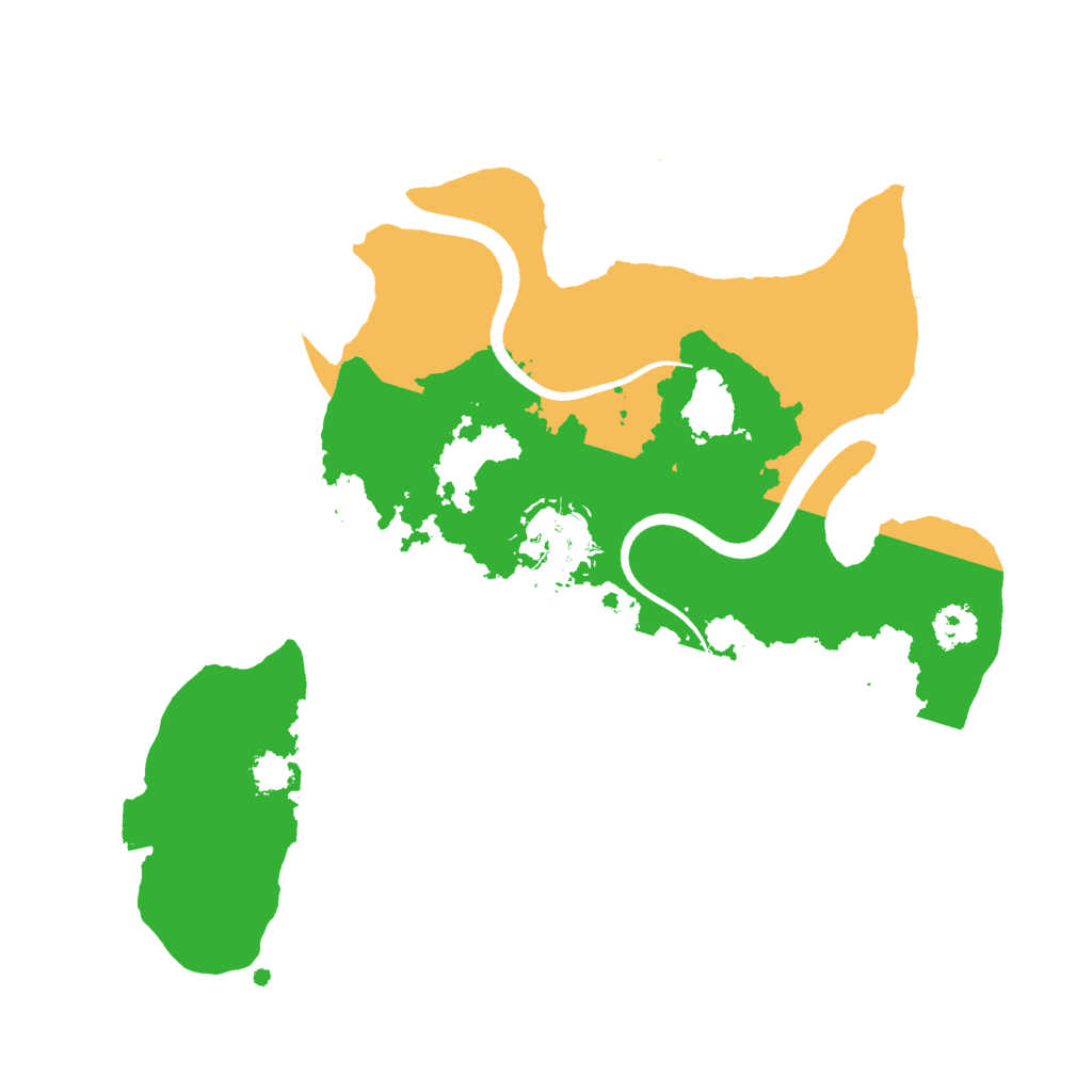 Biome Rust Map: Procedural Map, Size: 2500, Seed: 23433