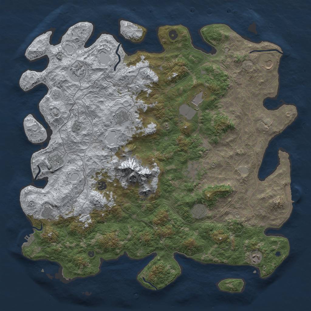 Rust Map: Procedural Map, Size: 5000, Seed: 120785, 20 Monuments