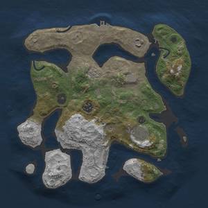 Thumbnail Rust Map: Procedural Map, Size: 3000, Seed: 7, 12 Monuments