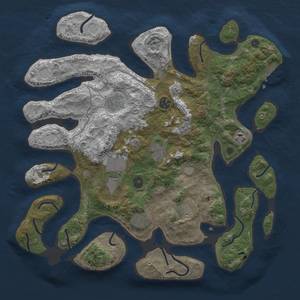 Thumbnail Rust Map: Procedural Map, Size: 4000, Seed: 55555, 15 Monuments