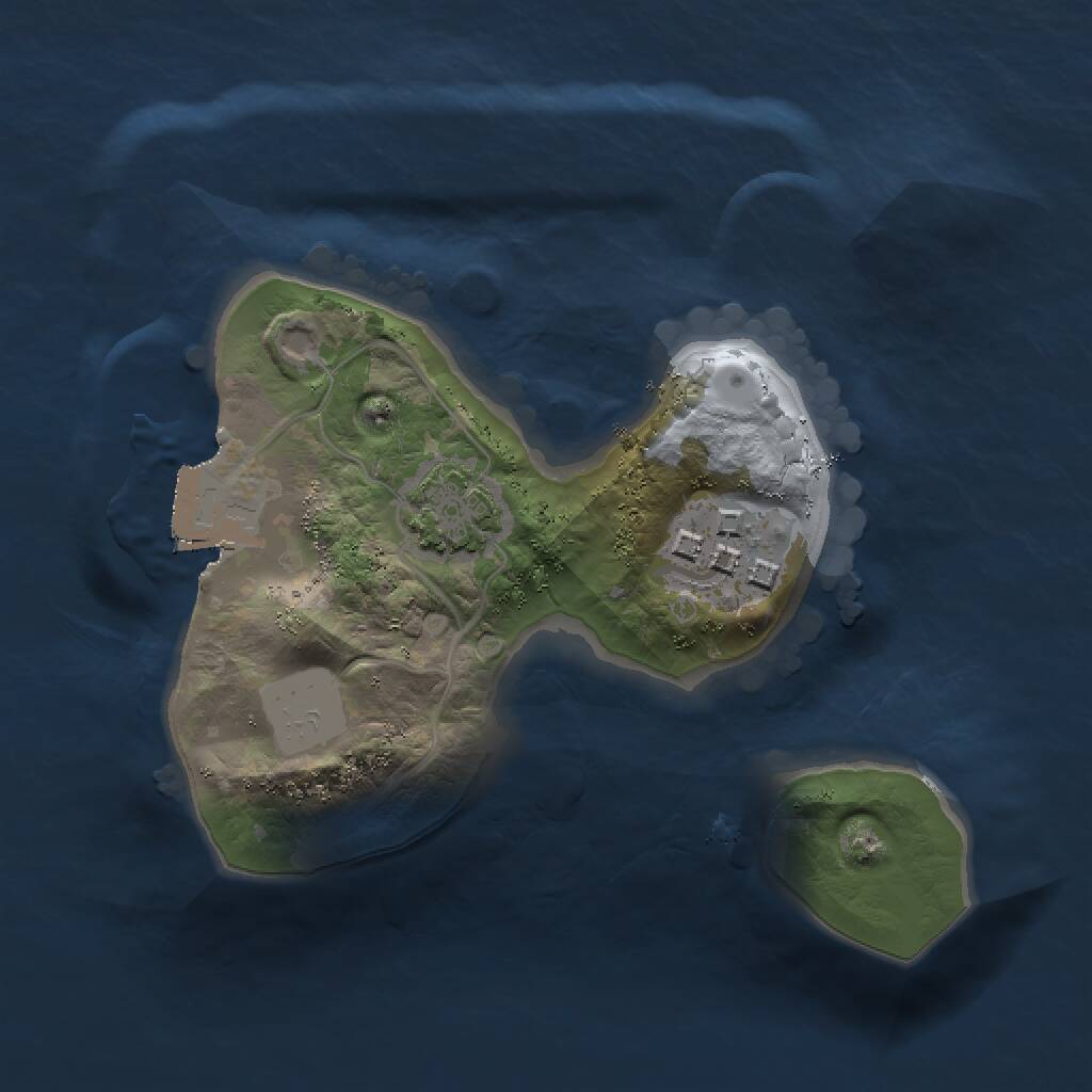 Rust Map: Procedural Map, Size: 1500, Seed: 87263478, 3 Monuments