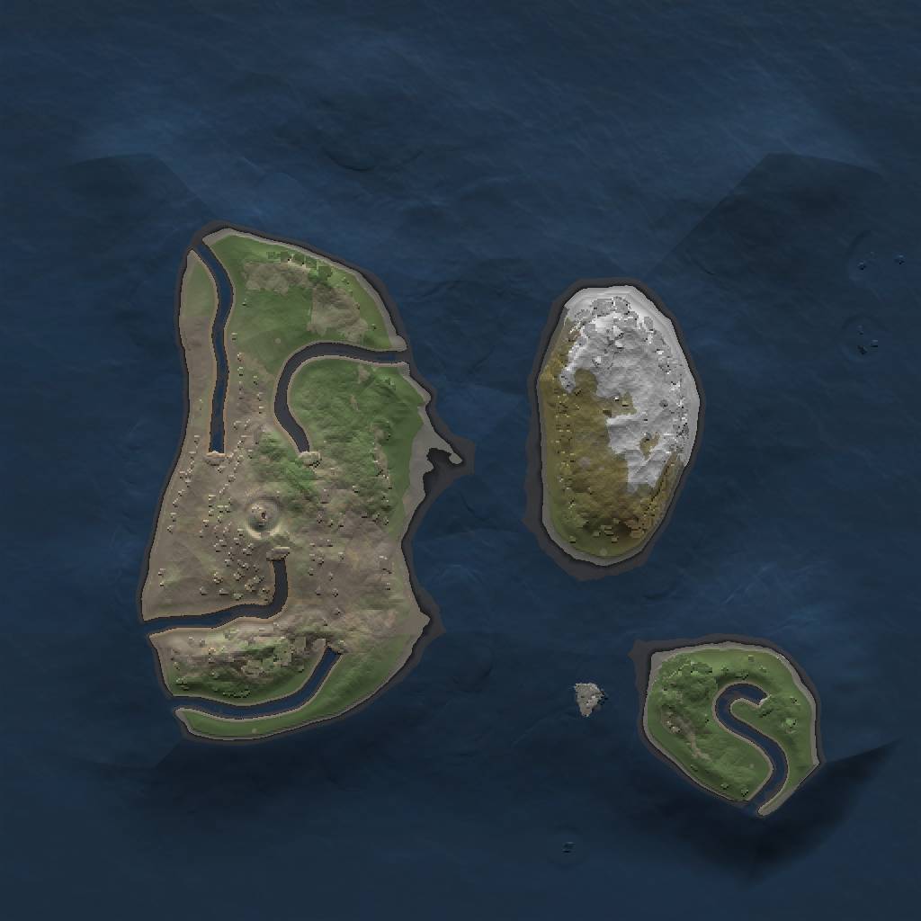 Rust Map: Procedural Map, Size: 1500, Seed: 87263478, 4 Monuments