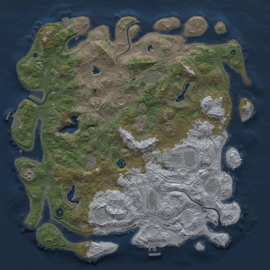 Rust Map: Procedural Map, Size: 4700, Seed: 7992088, 17 Monuments
