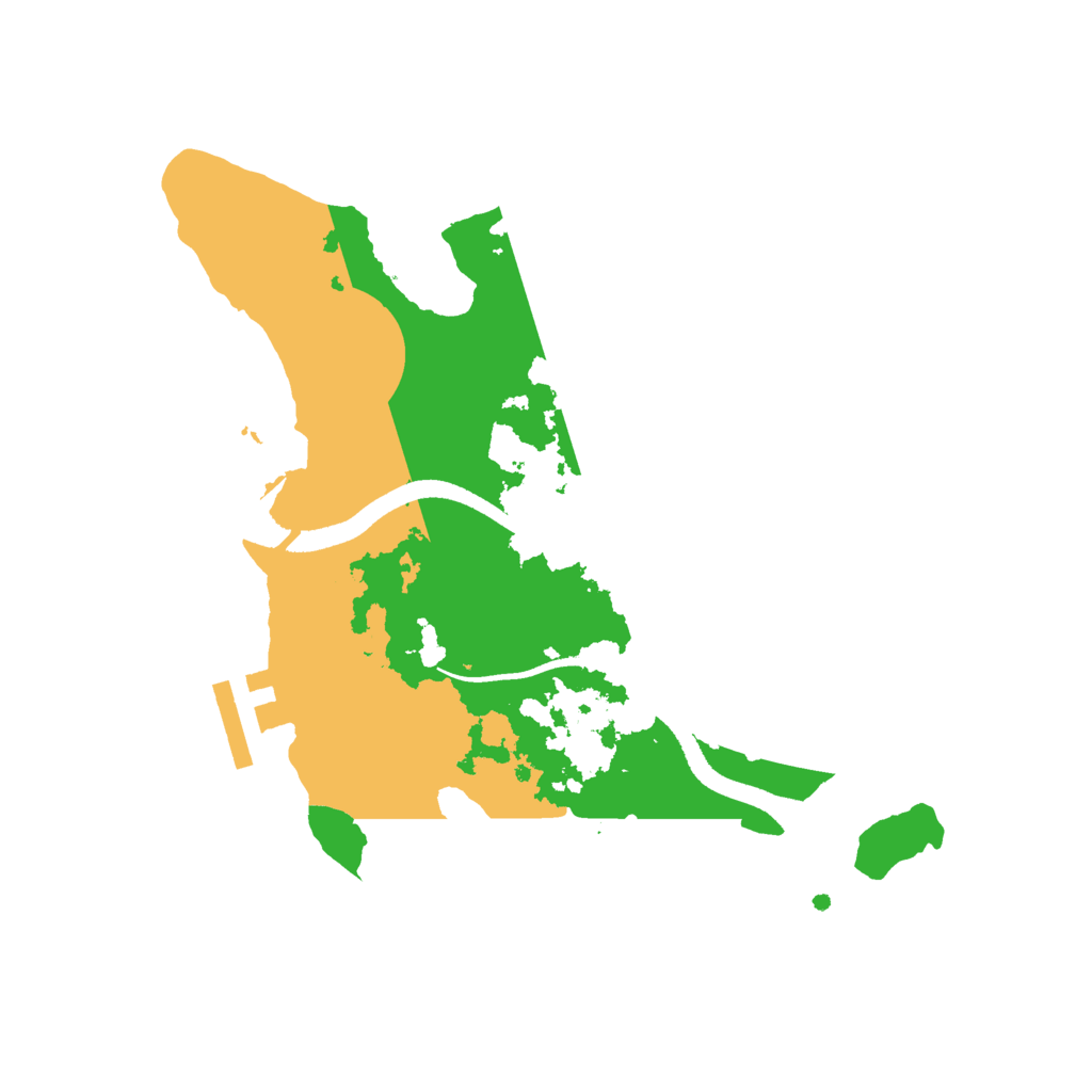 Biome Rust Map: Procedural Map, Size: 2500, Seed: 1891022851