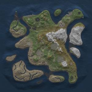 Thumbnail Rust Map: Procedural Map, Size: 3300, Seed: 1337, 13 Monuments