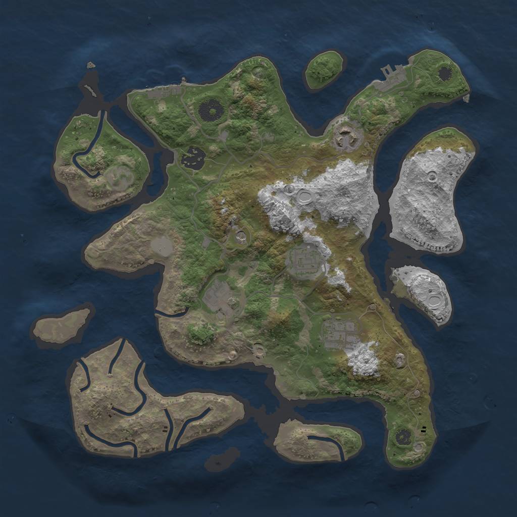 Rust Map: Procedural Map, Size: 3300, Seed: 1337, 13 Monuments