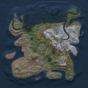 Thumbnail Rust Map: Procedural Map, Size: 3300, Seed: 1337, 13 Monuments