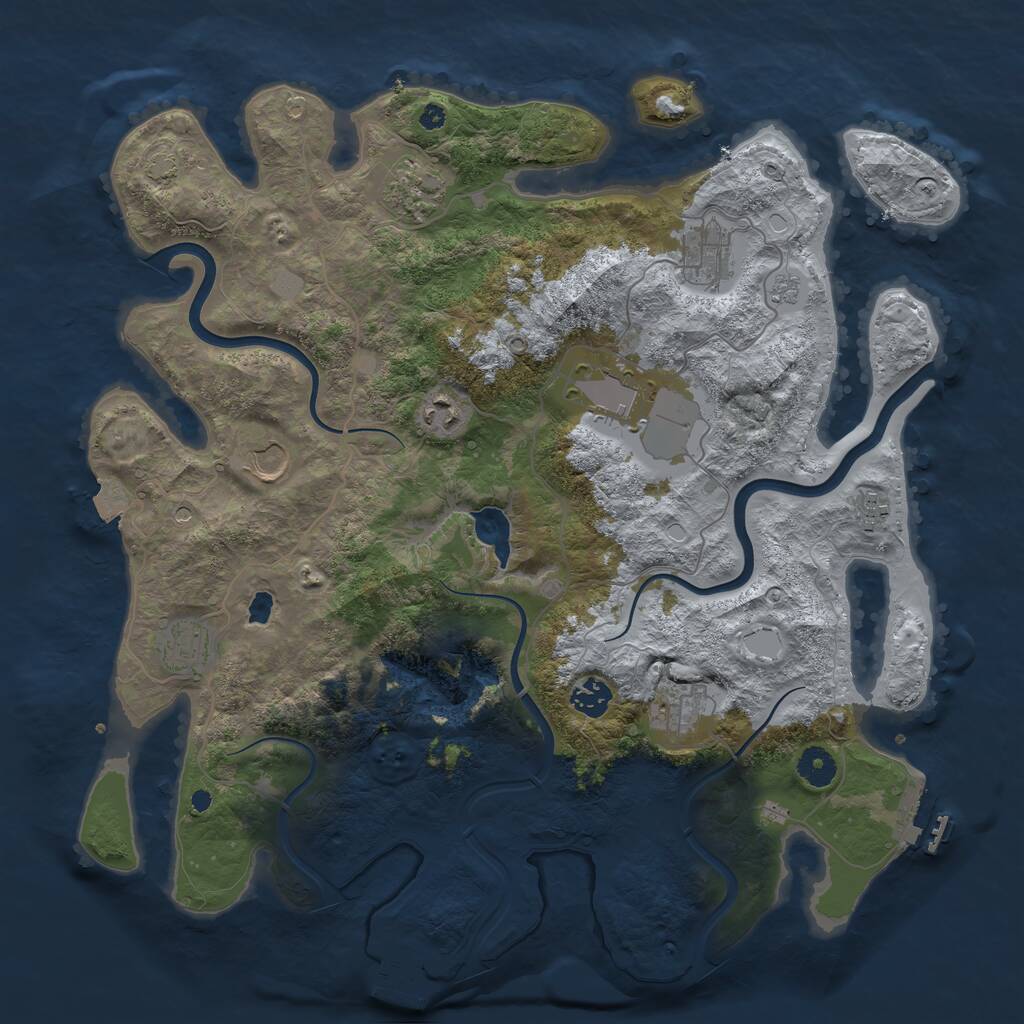 Rust Map: Procedural Map, Size: 4000, Seed: 603140, 15 Monuments