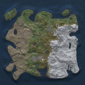 Thumbnail Rust Map: Procedural Map, Size: 3600, Seed: 14, 18 Monuments