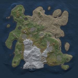 Thumbnail Rust Map: Procedural Map, Size: 3500, Seed: 521, 16 Monuments