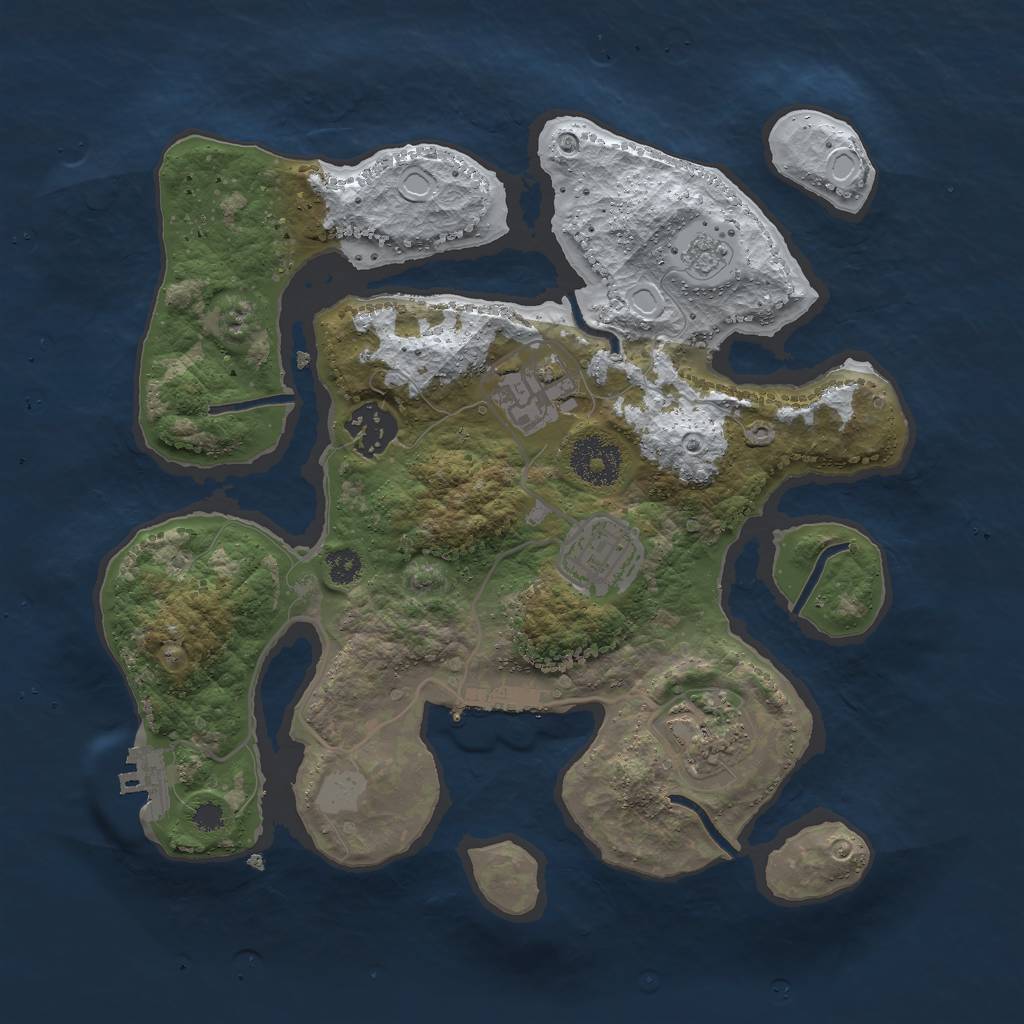 Rust Map: Procedural Map, Size: 3000, Seed: 395044552, 12 Monuments