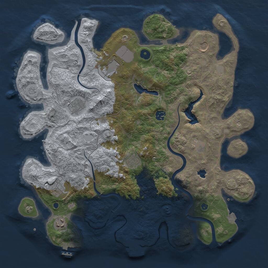 Rust Map: Procedural Map, Size: 4000, Seed: 41212085, 15 Monuments