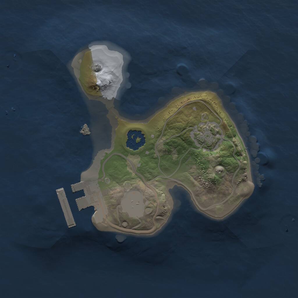 Rust Map: Procedural Map, Size: 1500, Seed: 1911170606, 3 Monuments