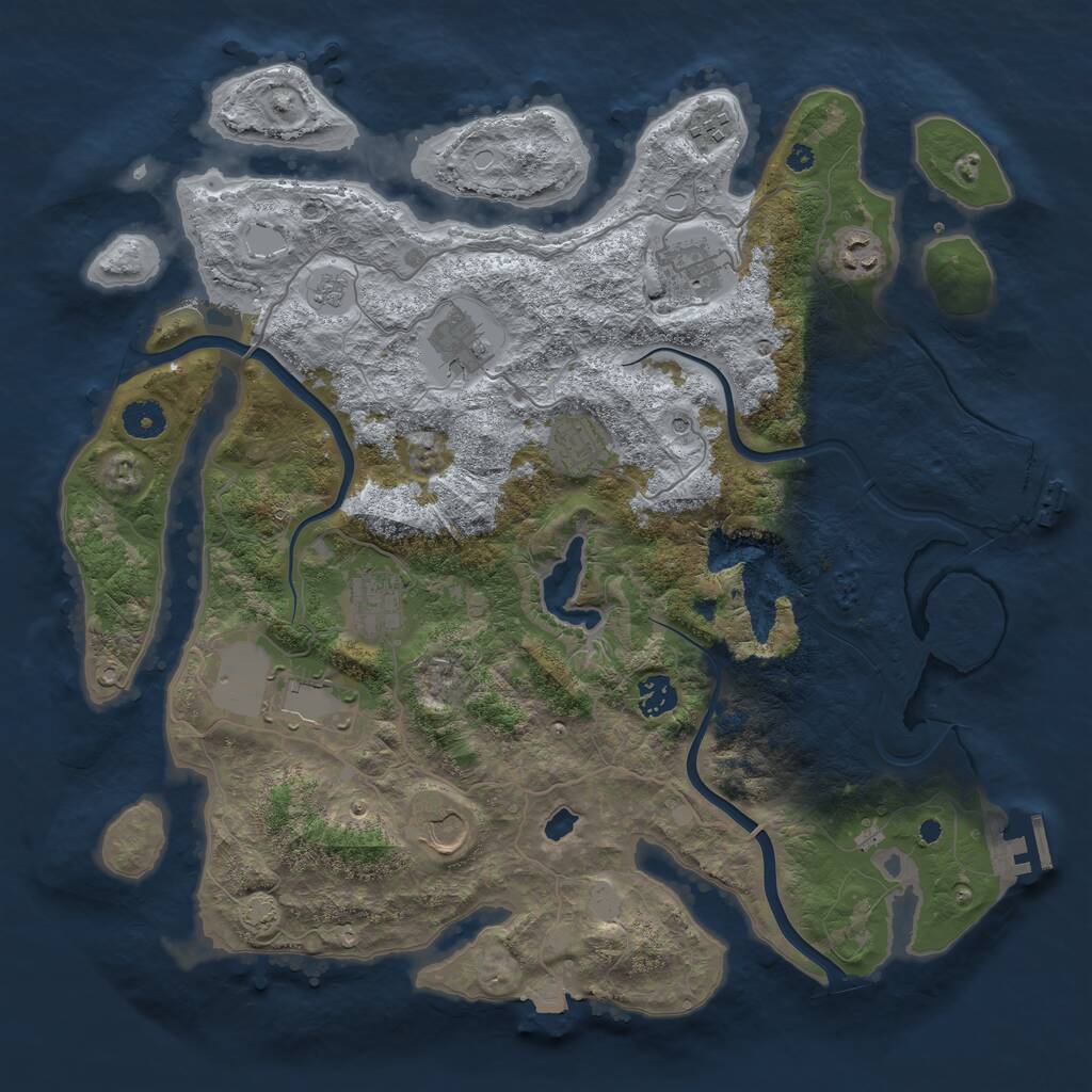 Rust Map: Procedural Map, Size: 4000, Seed: 170519, 15 Monuments