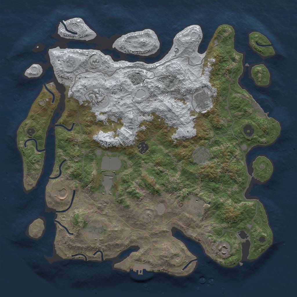 Rust Map: Procedural Map, Size: 4000, Seed: 170519, 19 Monuments