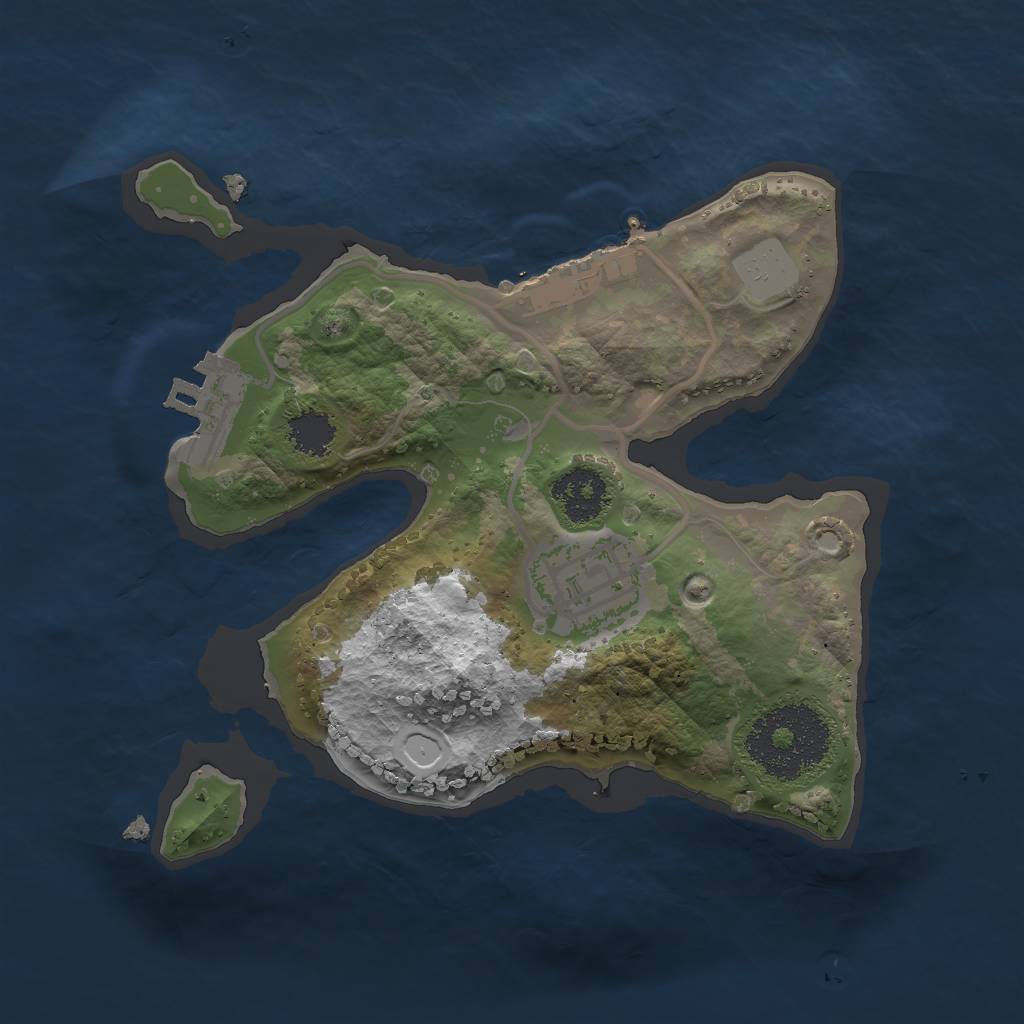 Rust Map: Procedural Map, Size: 2000, Seed: 1578545981, 8 Monuments