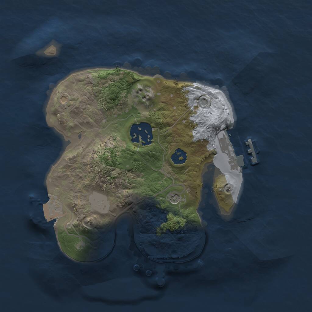 Rust Map: Procedural Map, Size: 2000, Seed: 2021120225, 4 Monuments