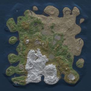 Thumbnail Rust Map: Procedural Map, Size: 4000, Seed: 45637, 20 Monuments