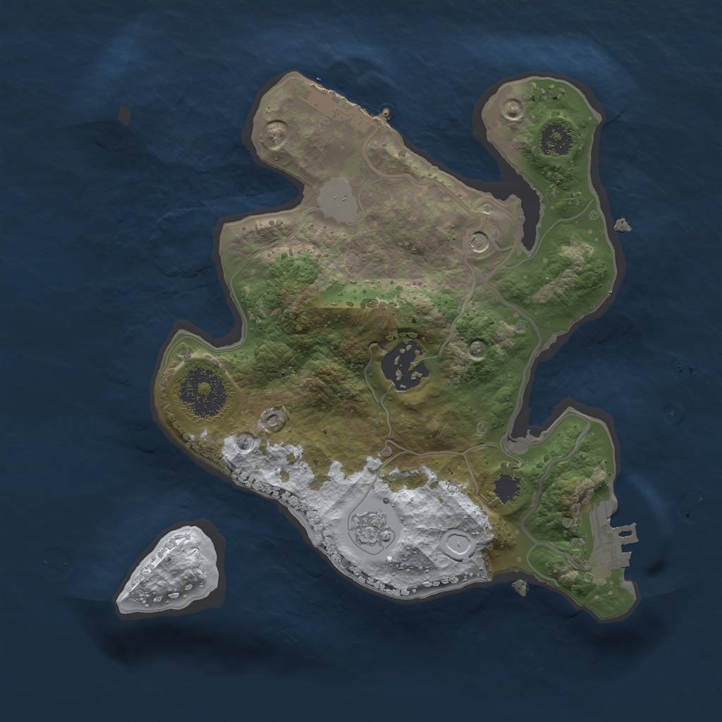 Rust Map: Procedural Map, Size: 2300, Seed: 6738, 10 Monuments