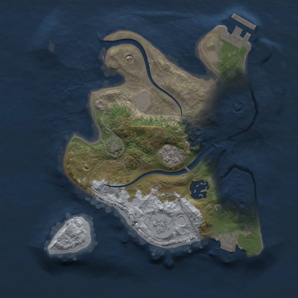 Rust Map: Procedural Map, Size: 2300, Seed: 6738, 6 Monuments