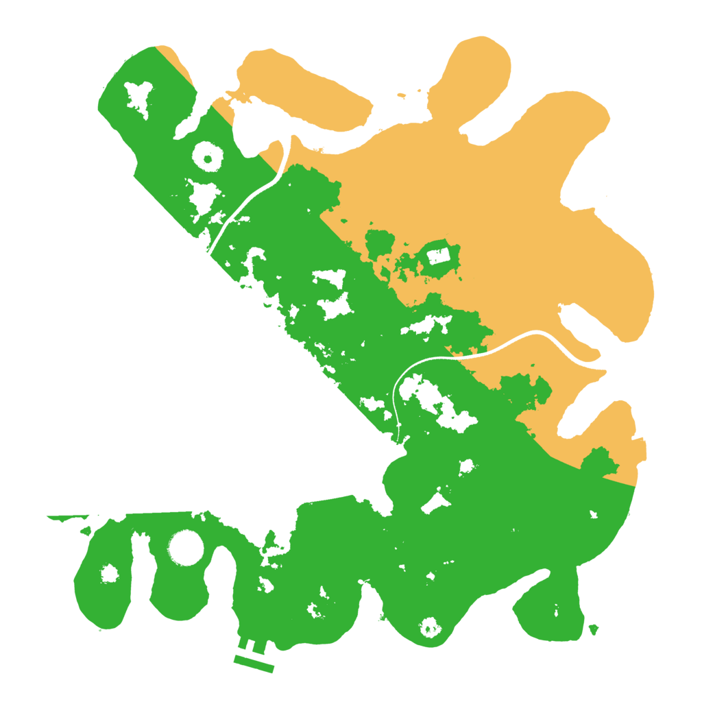 Biome Rust Map: Procedural Map, Size: 3500, Seed: 523621