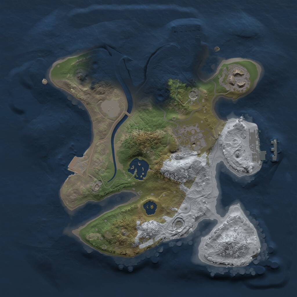 Rust Map: Procedural Map, Size: 2200, Seed: 78, 7 Monuments