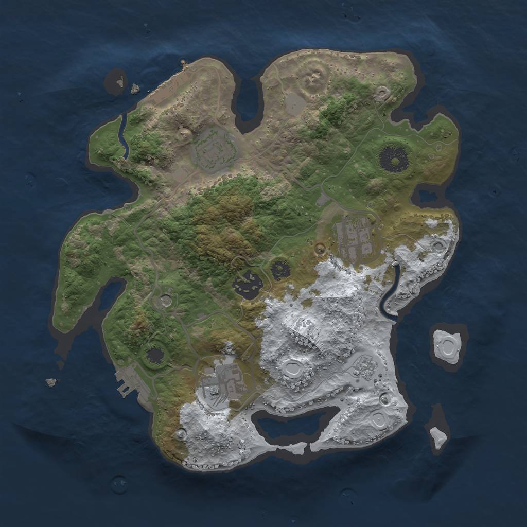 Rust Map: Procedural Map, Size: 2800, Seed: 13, 13 Monuments