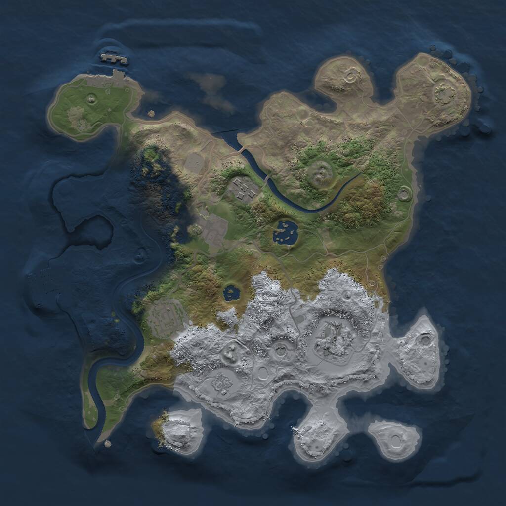 Rust Map: Procedural Map, Size: 3000, Seed: 452984031, 11 Monuments