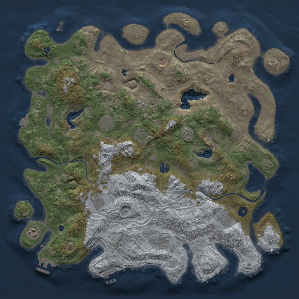 Rust Map: Procedural Map, Size: 4500, Seed: 186755235, 15 Monuments