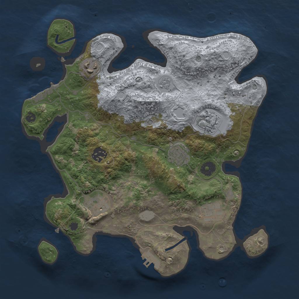 Rust Map: Procedural Map, Size: 3100, Seed: 19299, 15 Monuments